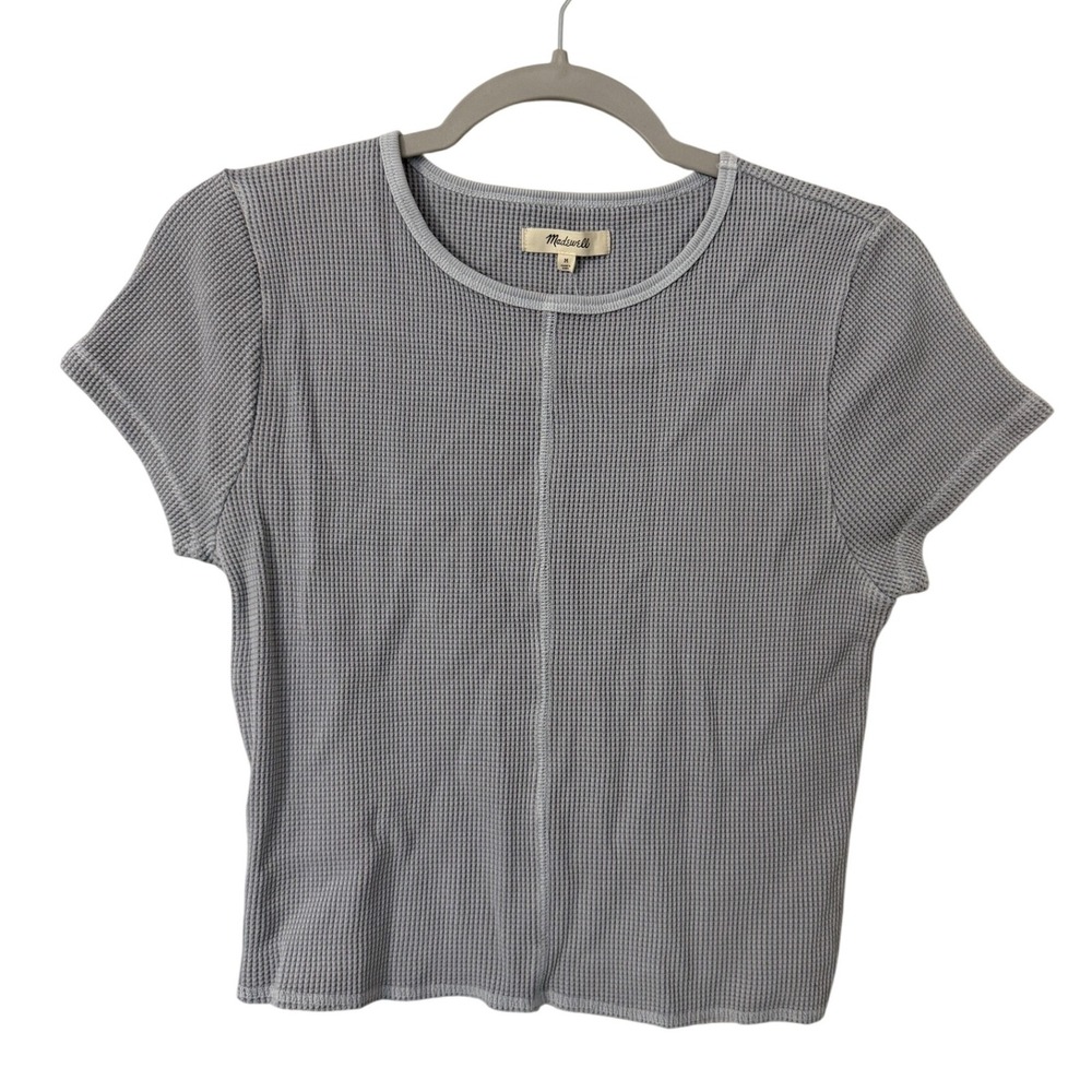 Madewell Gray Short Sleeve Waffle Tee